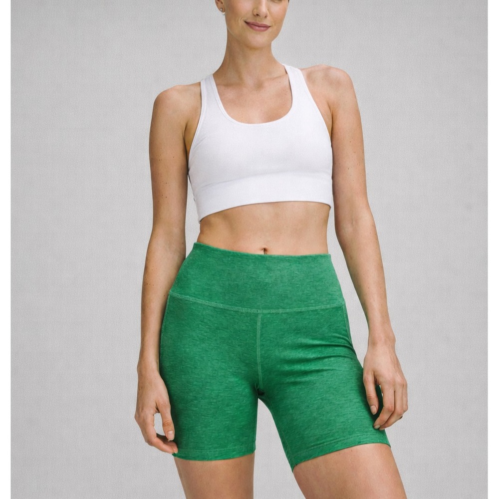Beyond Yoga Spacedye Keep Pace 5 Inch Biker Shorts Green High Rise Women's Small